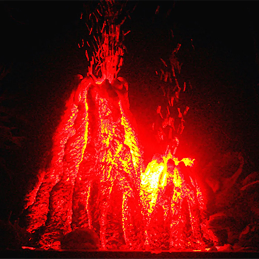 Моделирование вулкан двойное отверстие пламени горный Аквариум Ландшафтный дропшиппинг