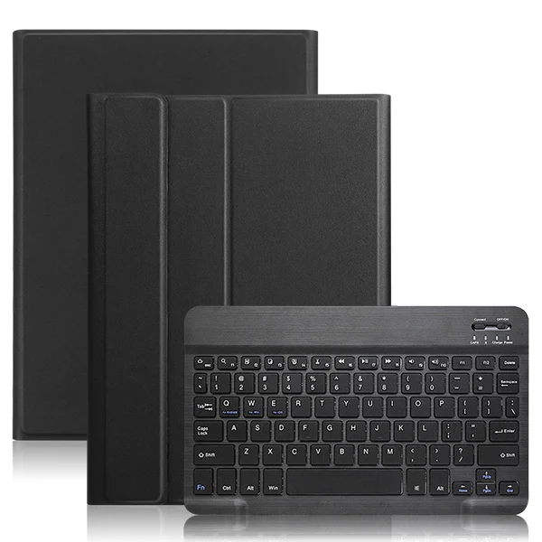 Bluetooth-клавиатура для планшета чехол для Samsung Galaxy Tab A 10,1 SM-T510 SM-T515 T510 T515 беспроводная клавиатура чехол для планшета - Цвет: Черный