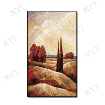 

Abstract Tree Handmade Oil Painting 100% Hand Painted Mountain Scenery Canvas Wall Decor Art Abstract Wall Decor Paintings