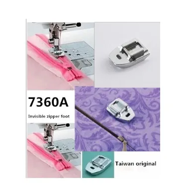

HOUSEHOLD SEWING MACHINE PARTS PRESSER FOOT 7306A INVISIBLE ZIPPER FOOT FOR SINGER BROTHER JANOME JUKI TOYOTA MADE IN TAIWAN
