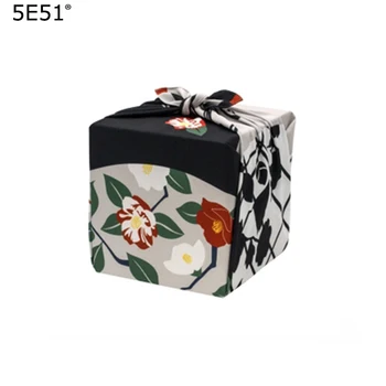 

Japanese furoshiki polyester 100% / Japan classic Tradition Roundel Blossom printed 70cm / Many Uses