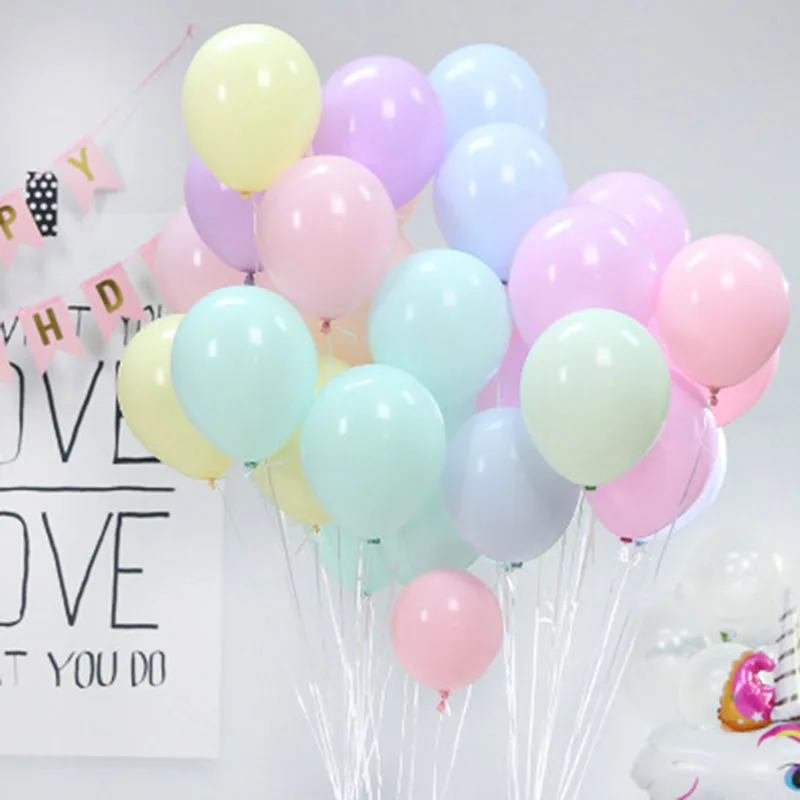 

10Pcs 10inch Candy Color Macaron Latex Balloons Helium Balloon For Birthday Party Wedding Decorative Globos Kid Children Toys
