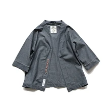 Мужской японский Тонкий секционный свободный японский кимоно рубашка Ретро Национальный Ветер длинный жакет