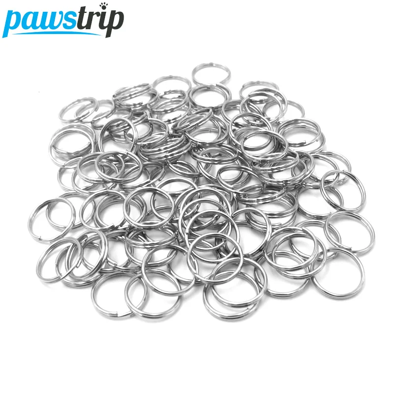 pawstrip 10mm Dog Tag Ring Split Key Rings Round Ring For Dog Tags Collar font b