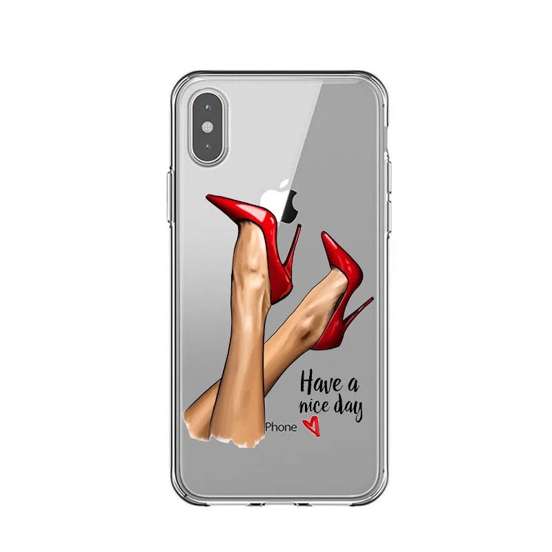 VOGUE queen Princess Girl Female boss coffee Мягкий силиконовый чехол для телефона для iPhone 11 Pro Max 5S SE 6 6s 7 8 Plus X XS XR XS MAX - Цвет: TPU