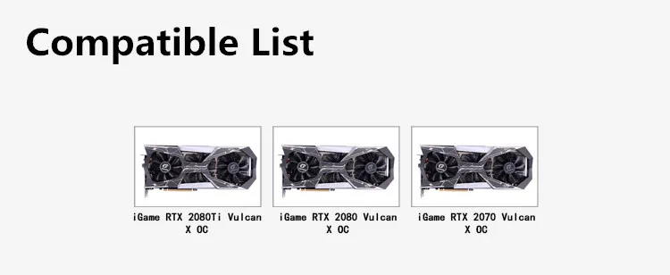 Barrow полное покрытие GPU водяной блок для красочной iGame RTX 2070 2080 Ti Vulcan X OC Aurora