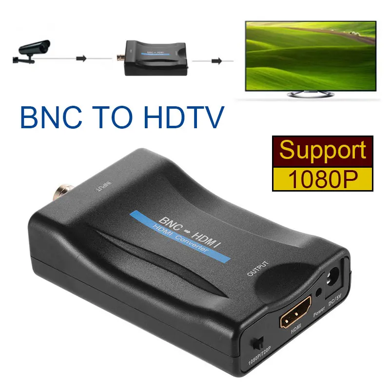 Универсальный BNC к HDMI DVR 1080 P видео конвертер мониторы портативный HDMI адаптер аудио