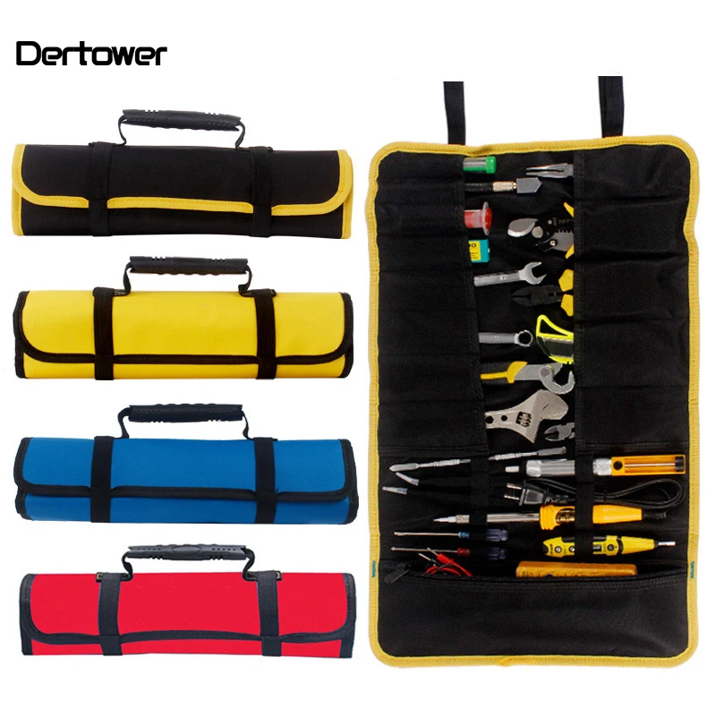 

Multifunction Oxford Cloth Folding Wrench Bag Tool Roll Storage Pocket Tools Pouch Portable Case Organizer Holder 3 Colors