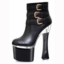 Женские ботинки; сапоги на высоком каблуке 18 см; модные ботинки; ботильоны на молнии; обувь на очень высоком каблуке