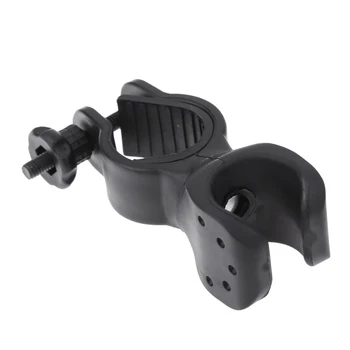 

360 Degree Portable Cycling Black Bike Lamp Stand Holder Rotation Supply Grip LED Flashlight Torch Clamp Clip Mount Bracket