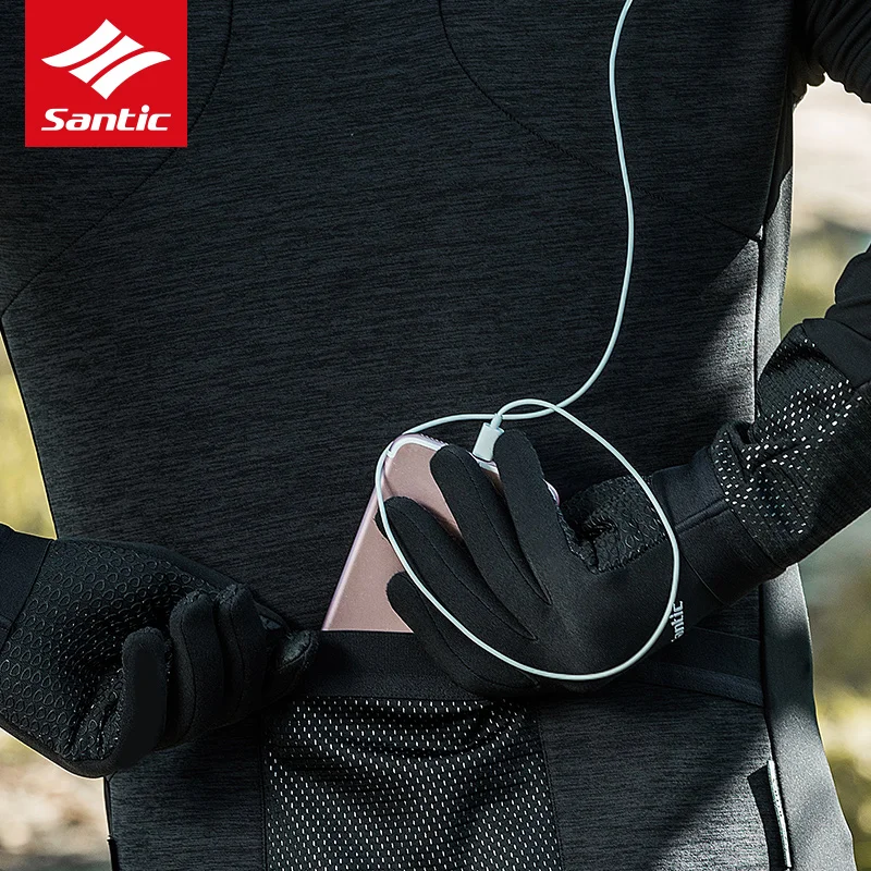 سانتيتش الشتاء قفازات ركوب الدراجات الحرارية للماء صامد للريح اللمس شاشة هلام الدراجة قفازات للتزلج المشي الثلج دراجة نارية