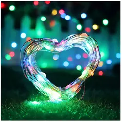 BTgeuse 5/10 M Multi-Цвет светодиодный медная гирлянда для праздника освещения для Свадебная вечеринка гирлянда Фея Украшения для рождественской