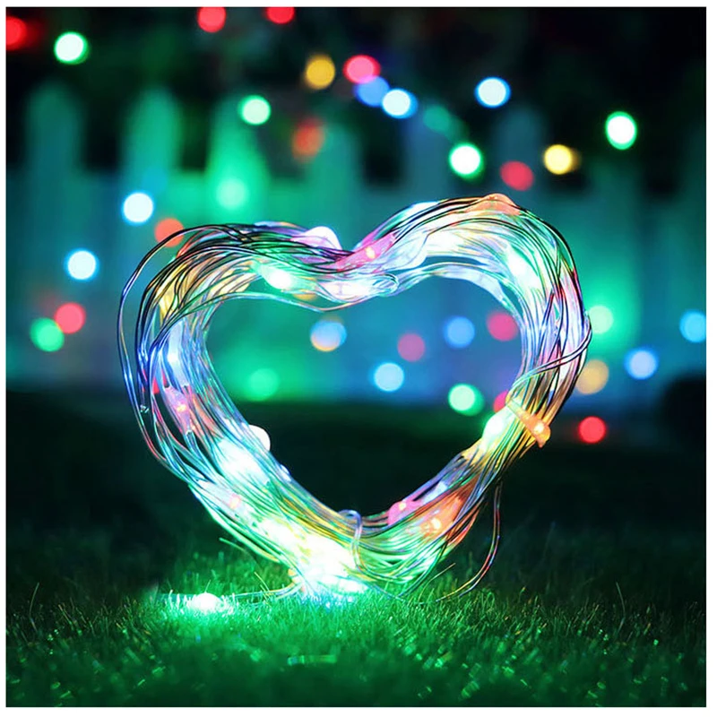 

BTgeuse 5/10M Multi-Color LED Copper String Light for Holiday Lighting for Wedding Party Garland Fairy Christmas Tree Decorate