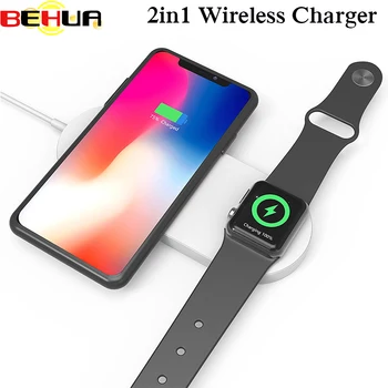 

Wireless Charger For iPhone X 8 plus For Samsung Note 8 S9 S8 Plus Mobile Phone Wireless Charging Charger Fast Charging Pad 2in1