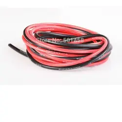 Красный 1 м черный/lot кремния Wire14AWG 16AWG 18AWG мягкие Длина кабеля для хобби мягкий, изгиб устойчивостью холодной морозоустойчивого