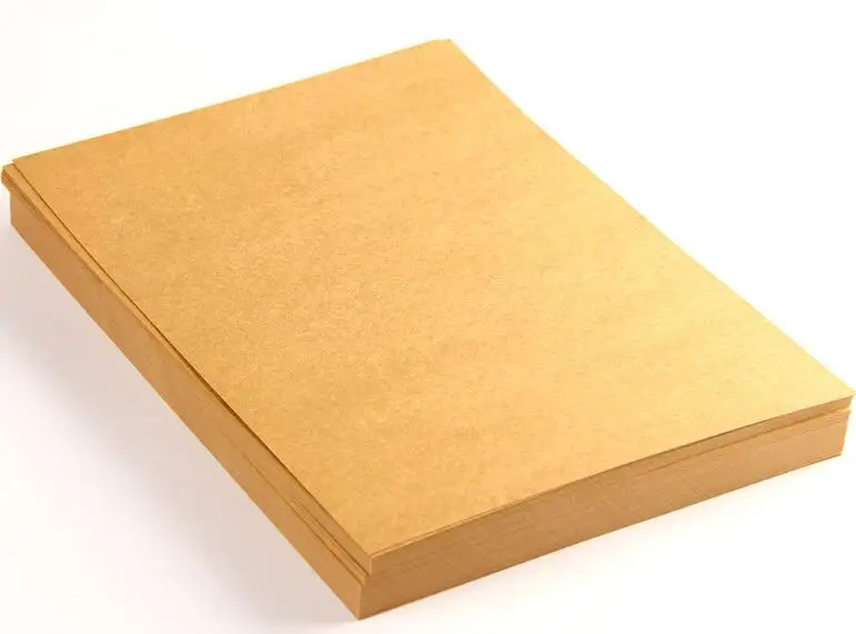 100-200Sheets A5 коричневый крафт-бумаги Бумага самодельная открытка делая 250gsm 300gsm 400gsm 500gsm конверт Бумага толстый бумажный картон, плотный картон