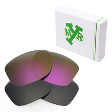 2 пары Mryok поляризованные Сменные линзы для солнцезащитных очков-солнцезащитные очки в квадрате Окли Юпитер невидимые черные и плазменные фиолетовые