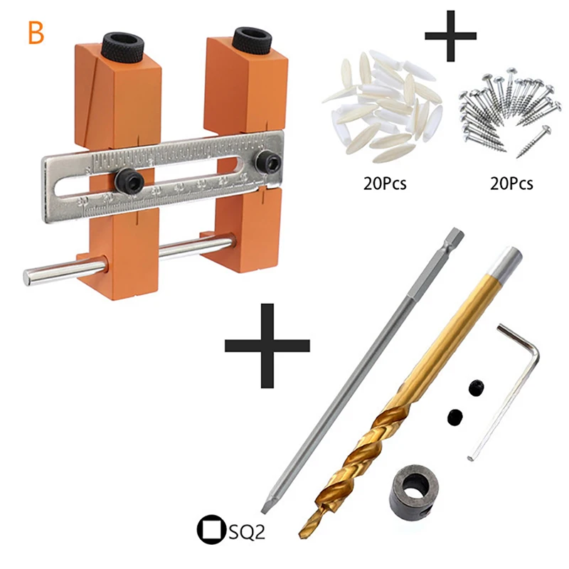 

100% Brand New Woodworking Inclined Hole Locator Adjustable Opener Double Hole Puncher
