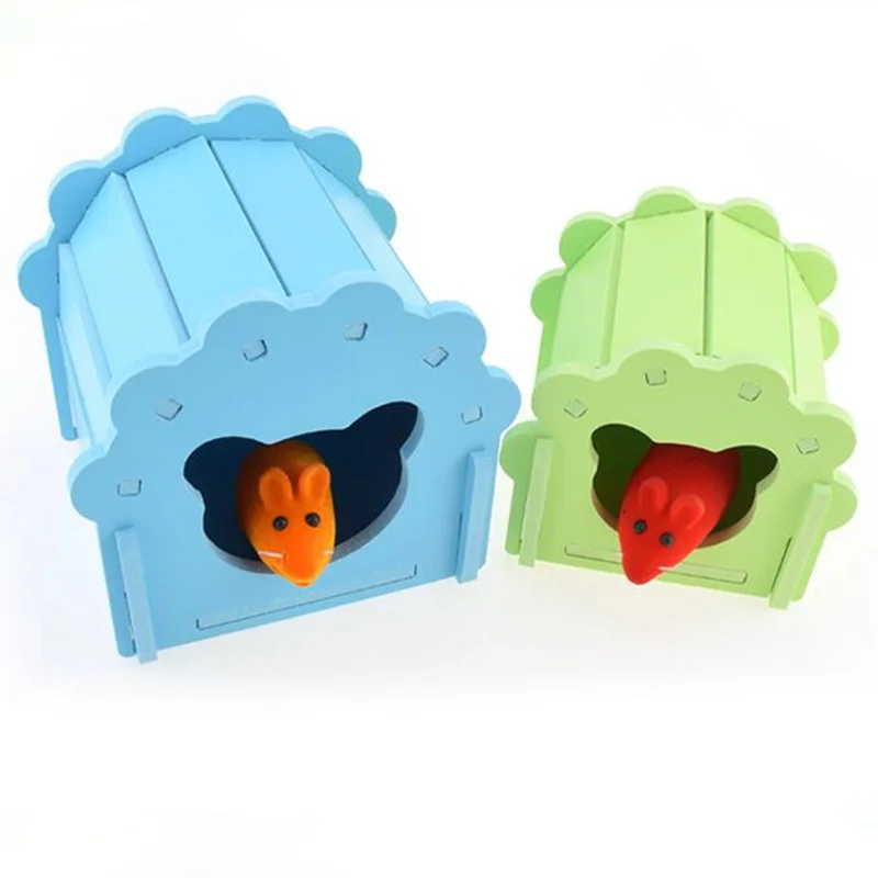 Деревянный дом для хомяка игрушки золотой шелк медведь домик сна игрушка зимний