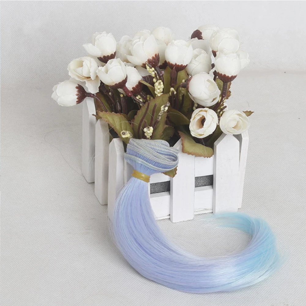 Fashion 15100cm DIY Mini Tresses Doll Wig High-Temperature Material Straight Hair Wig For BJD High-Temperature Doll Accessories (4)