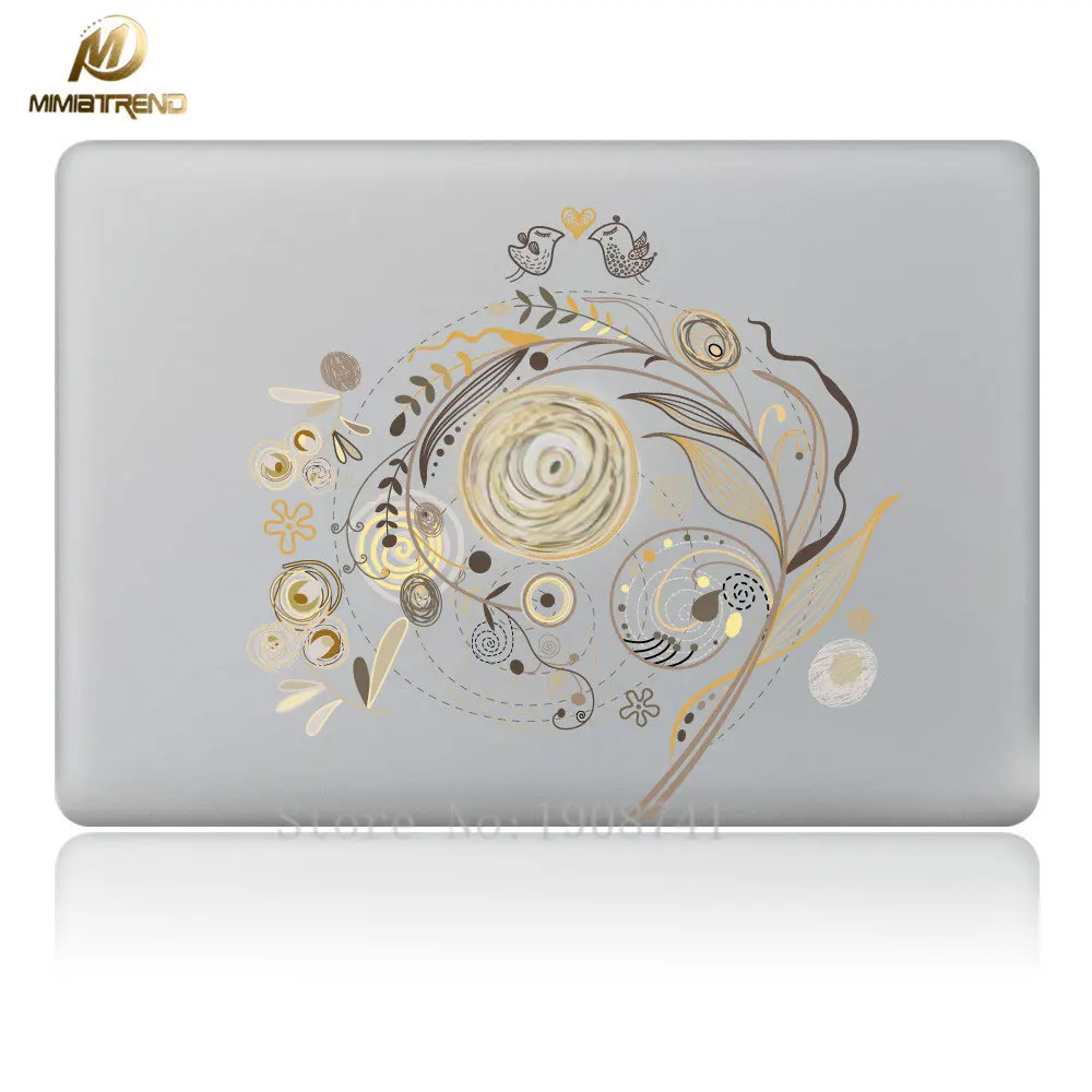 Mimiatrend Art Flowers Laptop Decal Sticker For Apple MacBook Air Pro