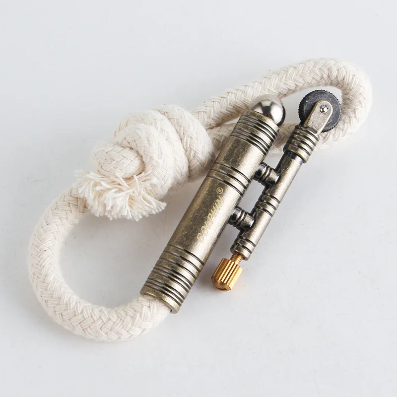 

New Windproof Kerosene Lighter Outdoor Camping Retro Rattlesnake Velvet Lighter Gadgets for Men Rope Trench Lighter Accessories