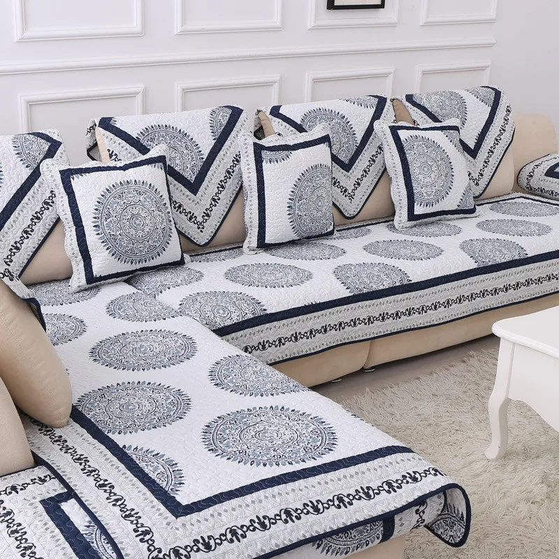 Past Covers For Sofa 100 Cotton Blanket On The Corner Past Covers For Sofa 100 Cotton Blanket On The Corner Quilting Housse De Canape Fabric Settee Throw Pillowcase In Cover From Home