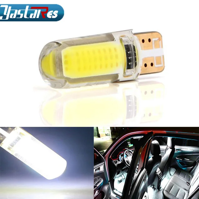 

1pcs T10 COB led Car W5W Light Bulb 12V Interior Light 6000k White Clearance Tail light license plate light Car styling