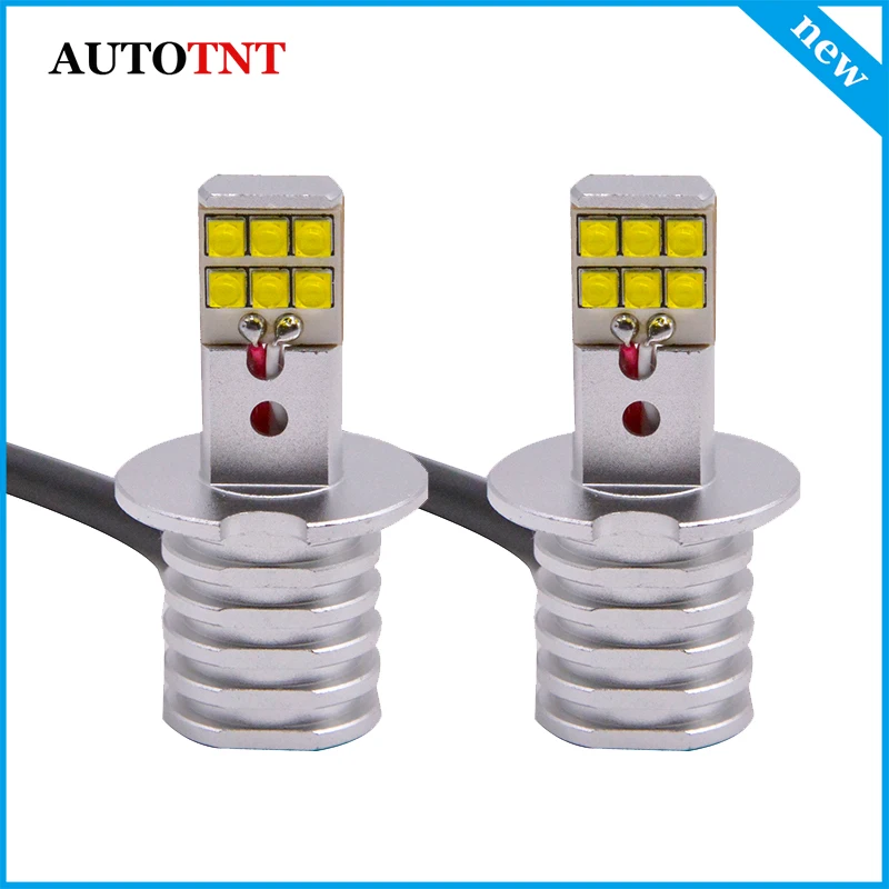 

2 шт., светодиодный светильник высокой мощности H3 для противотуманных фар, 12 В 24 В