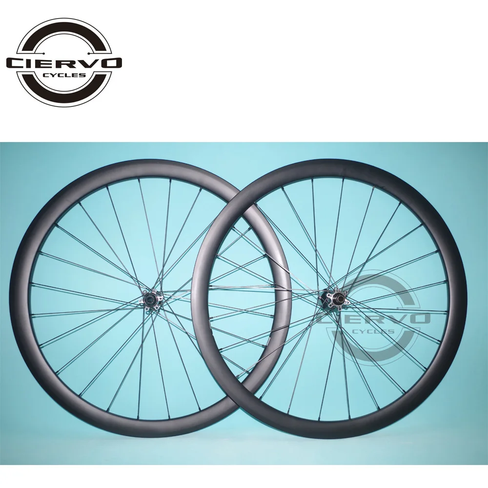 

38mm x 25mm Clincher Tubeless Road Disc Wheels Straight Pull U shaped Carbon Wheelset Disk Brake 24 holes UD 3K 12K