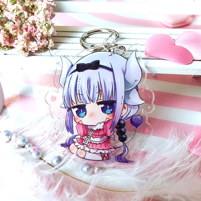 Брелок Miss Kobayashi's Dragon Maid в японском аниме брелок для ключей с мультяшным рисунком