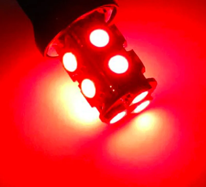 100 шт. Автомобильный светодиодный T20 W21W 7440 7443 13 SMD 5050 13smd сигнал поворота светильник