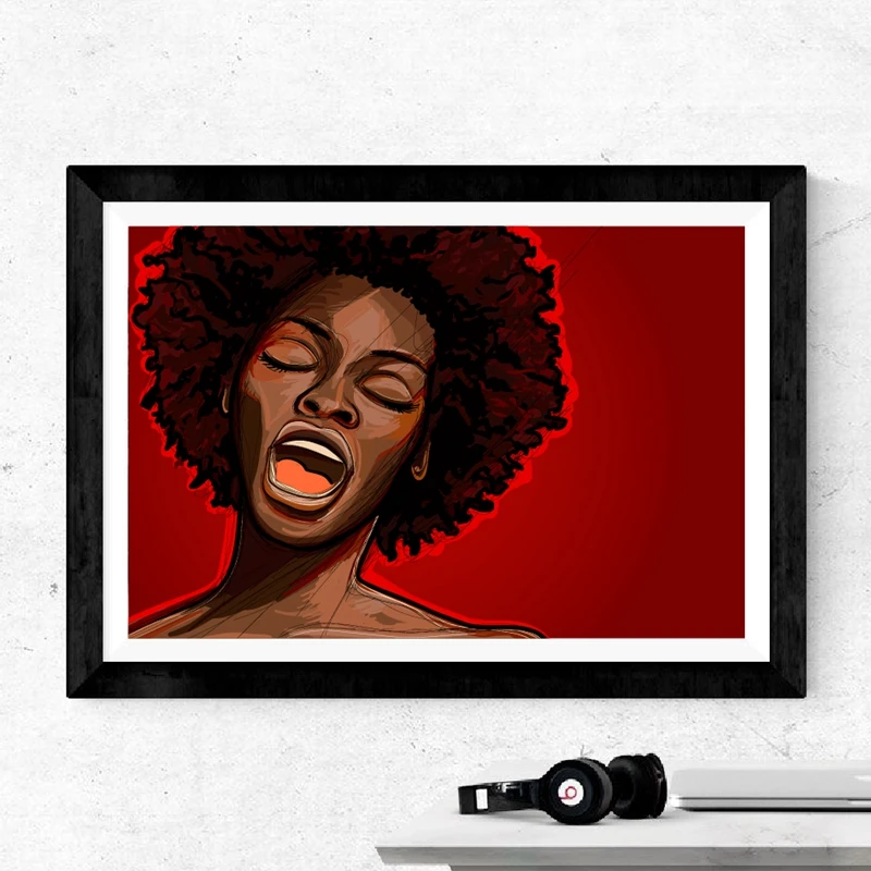 an afro american jazz singer print