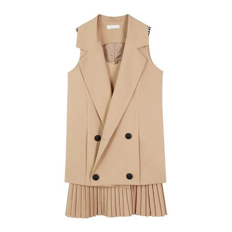 Conjunto Feminino плиссированное платье Женский повседневный комплект из двух частей