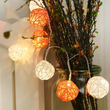 

5M 20Led Battery String Light Christmas Rattan Ball Lantern fairy lights Wedding Decor Curtain Decoration for Home Garland