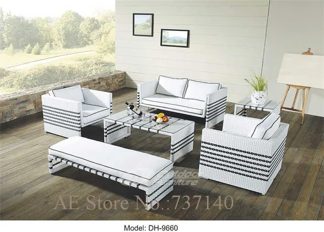 Rattan Furniture Garden White Sofa Outdoor Rattan Furniture Garden White Sofa Outdoor Set Living Room Ing
