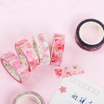 

Kawaii flower paper masking tape Lovely Sakura series Washi tapes Stationery decoration stickers Diary album supplies (tt-2945)