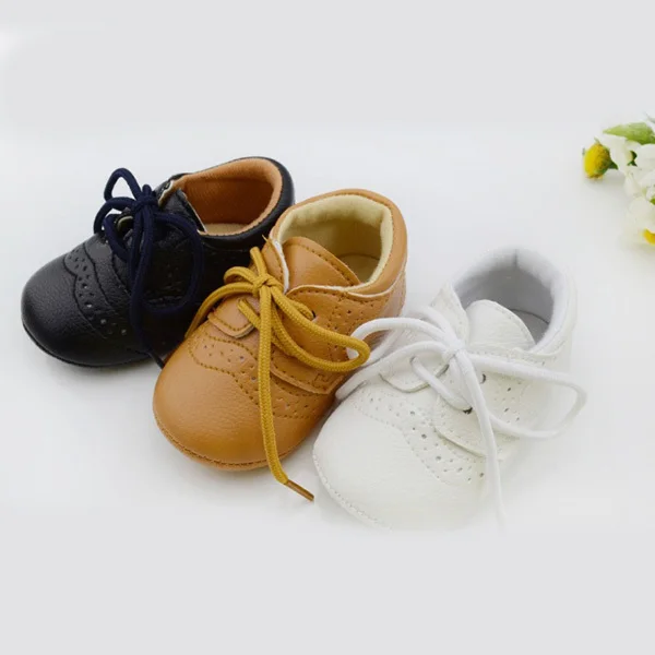 

Leather Baby First Walkers Anti-slip First Walkers For Baby Boy Girl Genius Baby Infant Shoes A