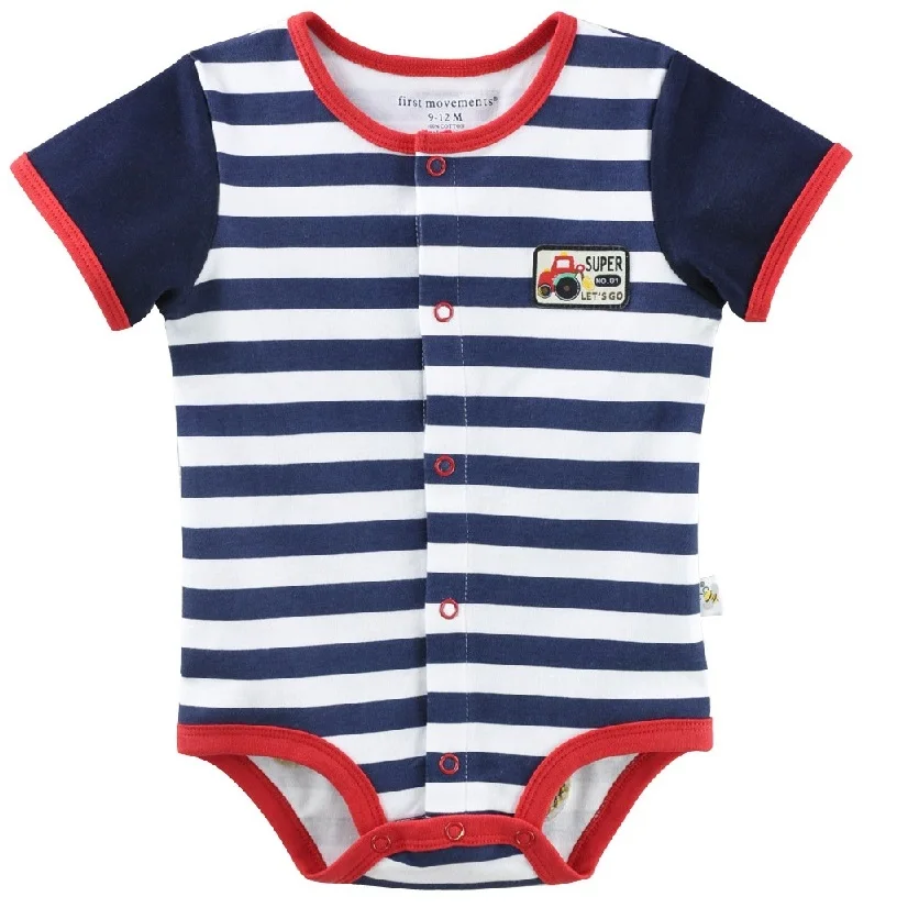 Navy Stripe Baby Boys Bodysuits Hot Sale one piece Clothes Brand New
