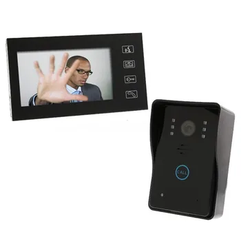 

7"TFT LCD Wired Video Doorbell Intercom Door phone Home Security IR Camera Night Vision,1 Outdoor Camera 1 Indoor Monitor