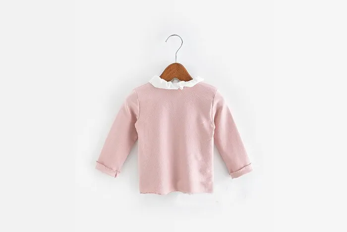 2017 BebiesBaby Tee shirt Kids 4 Colors Floral neck Tops&Blouses Baby Girls Kids Full Long Sleeve Baby Boys Girls Top Shirts 0-3 (20)