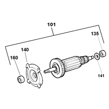 

Armature 220-240V N358499 Rotor For Dewalt DWE4016 DWE4015 DW820 DW810