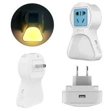 В прожекторная Светодиодная лампа spotlight детская спальня ночники лампы Сенсор с настенная розетка свет светодиодный ночник