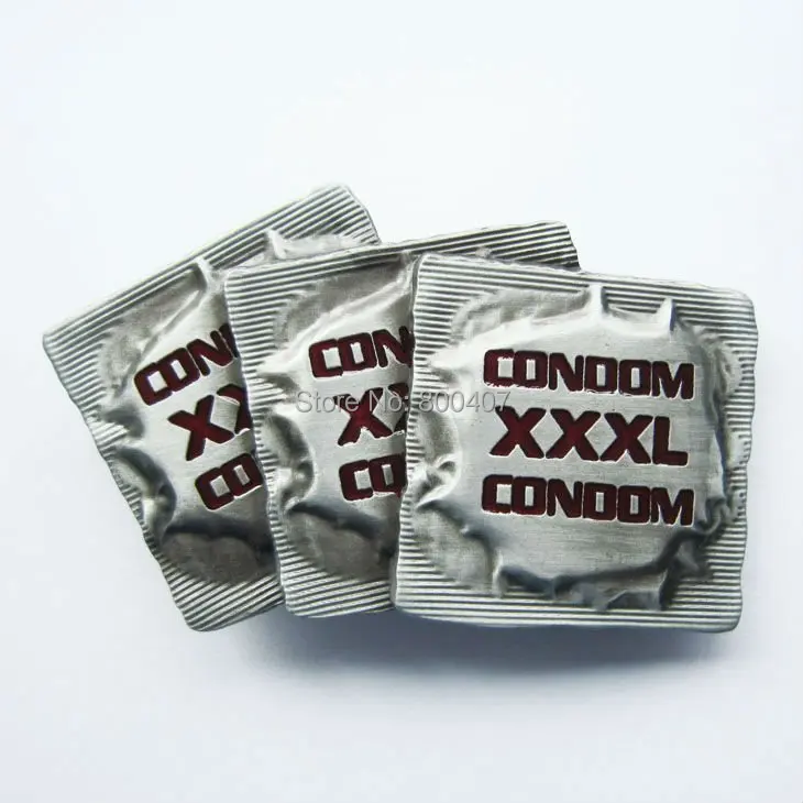 

Wholesale Retail XXXL Condoms Belt Buckle 100% Leed-Free Fast Delivery Free Shipping Men Belt Buckle