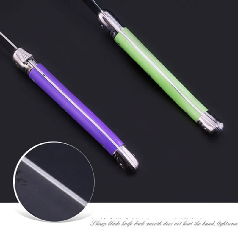 1-6pcs 6.25inch Laguiole Butter Knives Rainbow Plastic HandleCheese Spreader Cutter Stainless Steel Colorful Dinnerware Set Kids