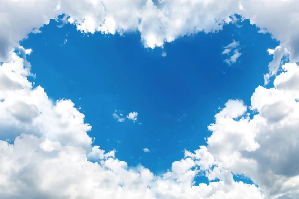 

Laeacco Blue Sky White Clouds Love Heart Baby Newborn Photography Backgrounds Customized Photographic Backdrops For Photo Studio