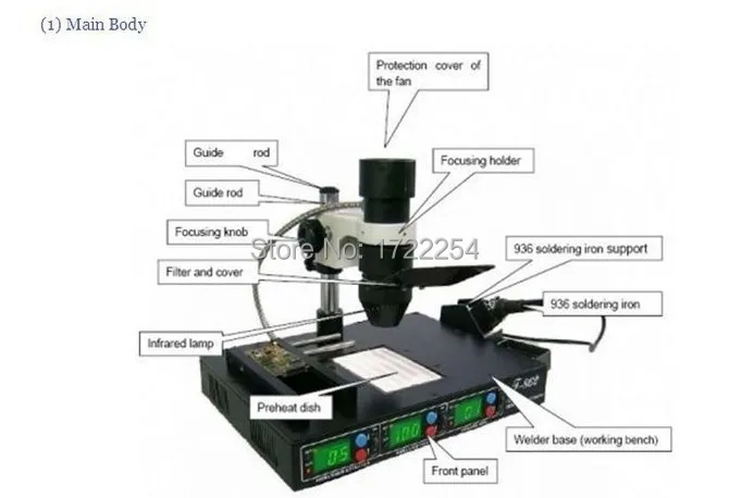 Puhui T862 IRDA сварочная станция паяльная станция SMD паяльная станция Инфракрасная SMT SMD BGA паяльная станция