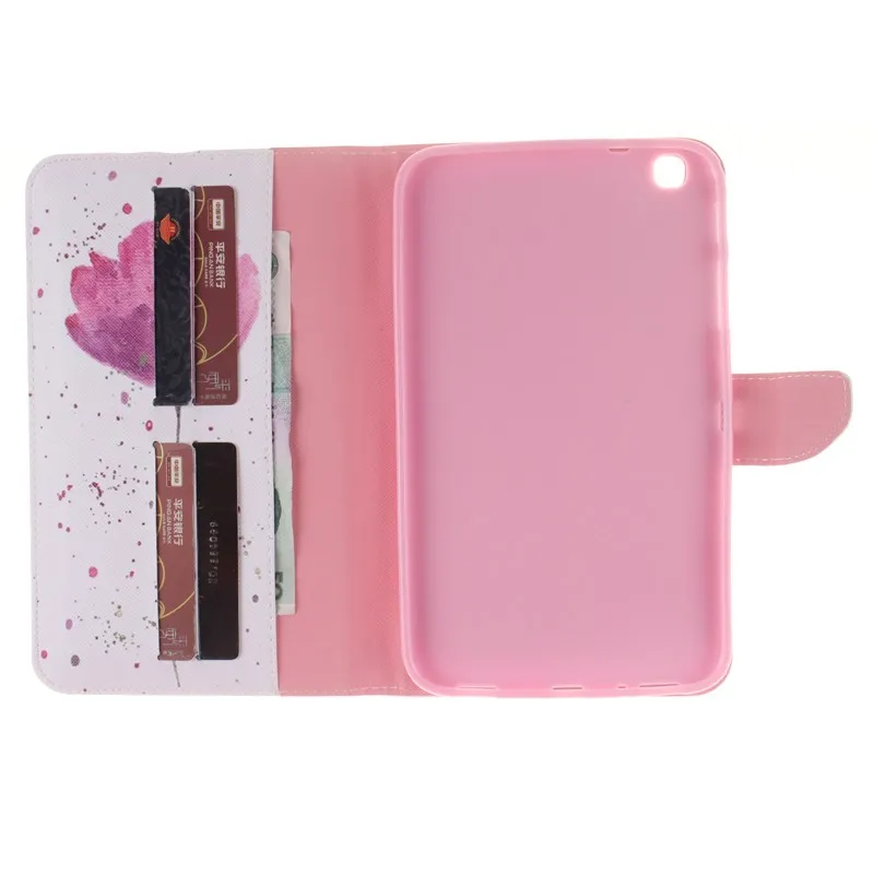 Stand Flip Wallet Case For Samsung Galaxy Tab 3 8.0 inch Cases SM T310 T311 T315 Tablet Back Cover Stand Two Sides Painted Bag (31)