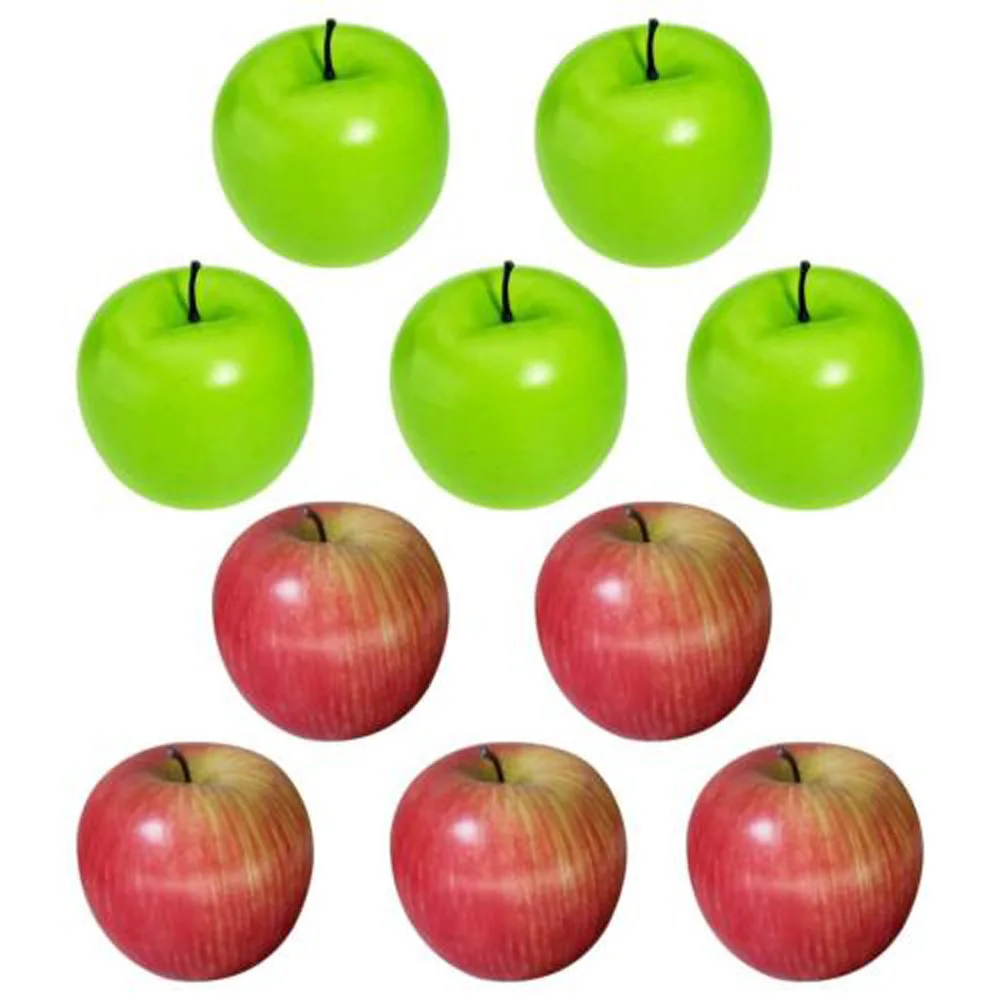 10pcs Home Shop Party Lifelike Artificial Fruit Kitchen Fake Display Food Decor Artificial Apples