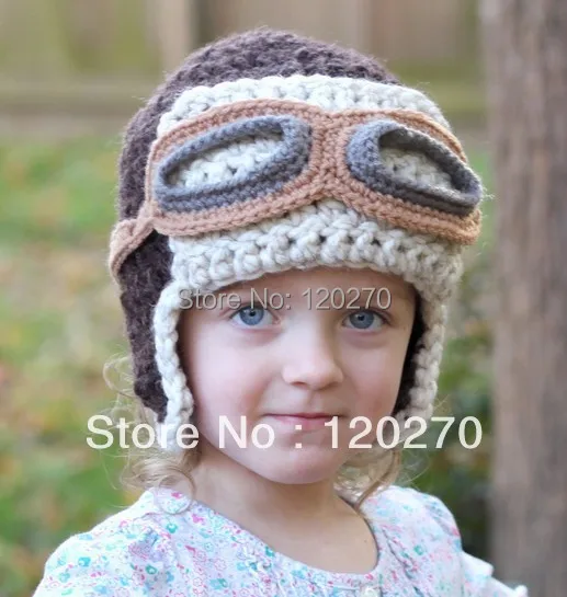 Free Shipping Handmade Crochet Aviator Hat Pattern Knitted
